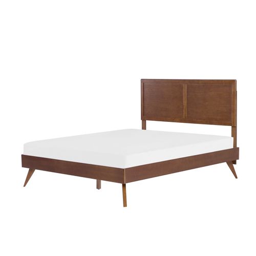 Lit Double En Bois Marron 160 X 200 Cm Istres