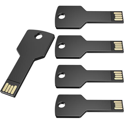 Clé USB 8Go Forme de Clé 5 Pièces USB 2.0 Noir Cle USB Nouveauté Mémoire Stick Étanche Thumb Drive Stockage de Données.[Z1257]