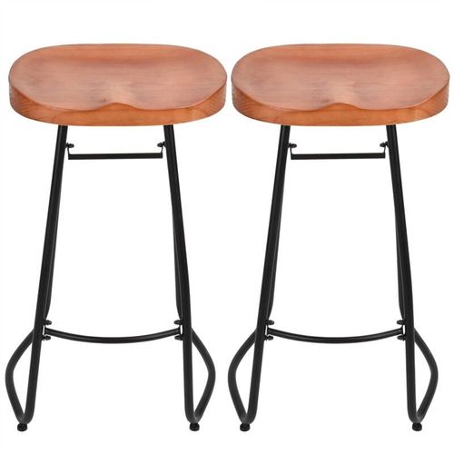 1 Paire De Tabourets En Fer Forge, Chaise De Bar Retro Sans Dossier Pour La Maison, La Cuisine, Les Restaurants, Les Pubs Goodnice