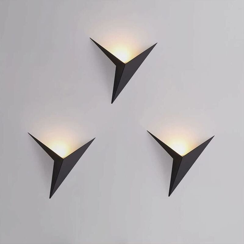 Applique Murale Interieur Led 3w, Creatif Triangle Forme Bla... - 4