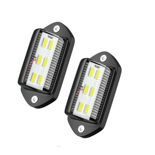 2pcs Led Eclairage Plaque Immatriculation Etanche 6 Smd Led Feux Arriere Lampe De Plaque D¡¯Immatriculation Pour 12v/ 24v Camion Camionnette Remorque Voiture Vehicule Caravane Goodnice