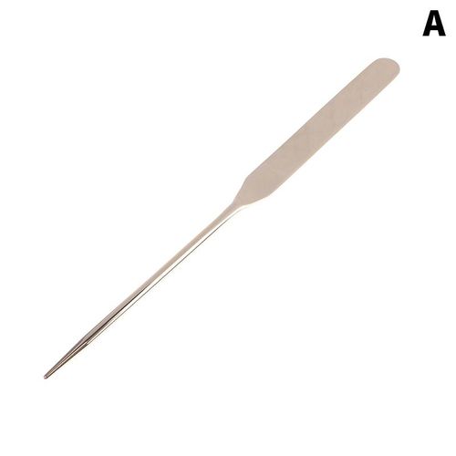 Spatule À Double Tête En Acier Inoxydable, Bâton De Mélange De Fond De Teint, Outil De Mélange De Crème Cosmétique, 1 Pièce 