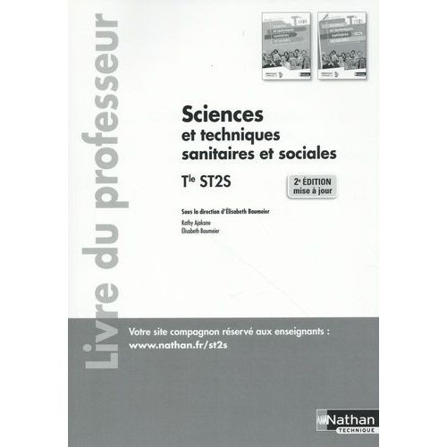 Sciences Et Techniques Sanitaires Et Sociales Tle St2s - Livre Du Professeur