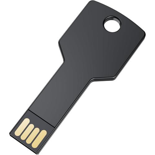 128Go Clé USB Forme de Clé USB 2.0 Noir Cle USB Nouveauté Mémoire Stick Étanche Thumb Drive Stockage de Données Externe.[Z1266]