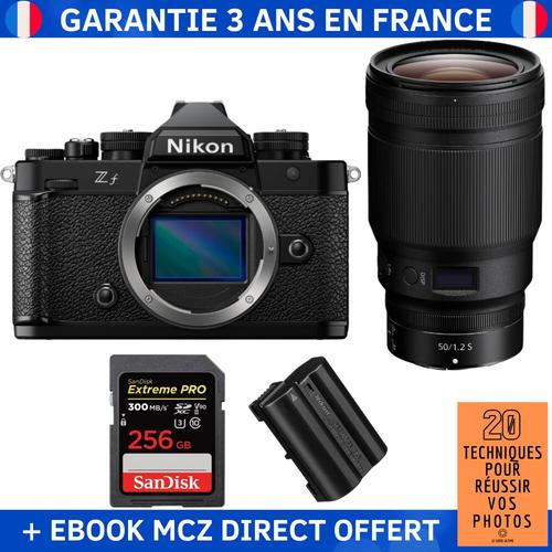 Nikon Zf + 50mm f/1.2 S + 1 SanDisk 256GB Extreme PRO UHS-II SDXC 300 MB/s + 1 Nikon EN-EL15C + Ebook '20 Techniques pour Réussir vos Photos' - Appareil Photo Hybride