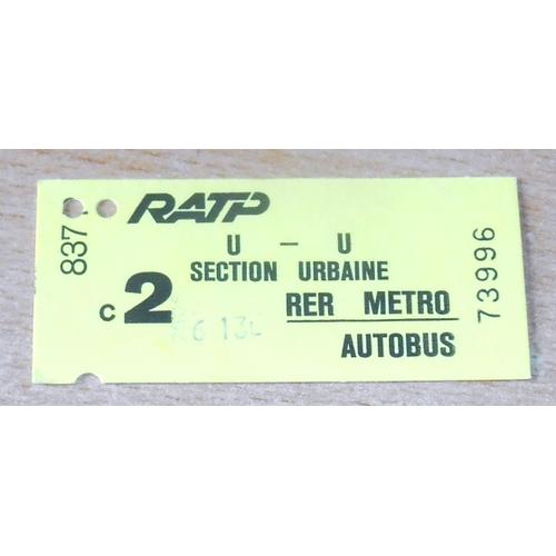 Ticket De Métro Jaune Pour Collection Marque Page Ratp Rer Metro Autobus 73996