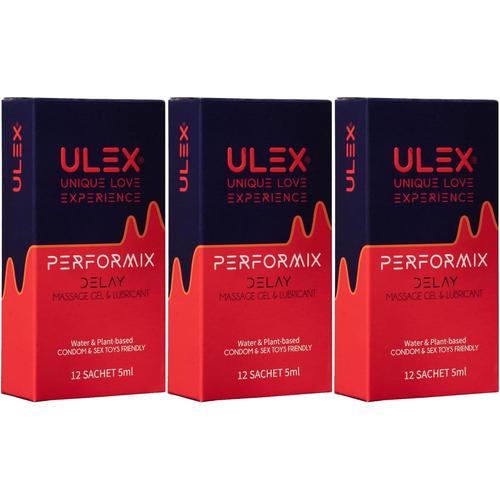 Ulex Performix Trio- Gel De Massage & Lubrifiant Retardant À Base D'eau (180 Ml)