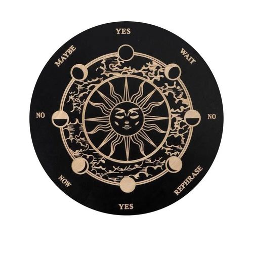 Plaque En Bois Pour La Divination - Soleil