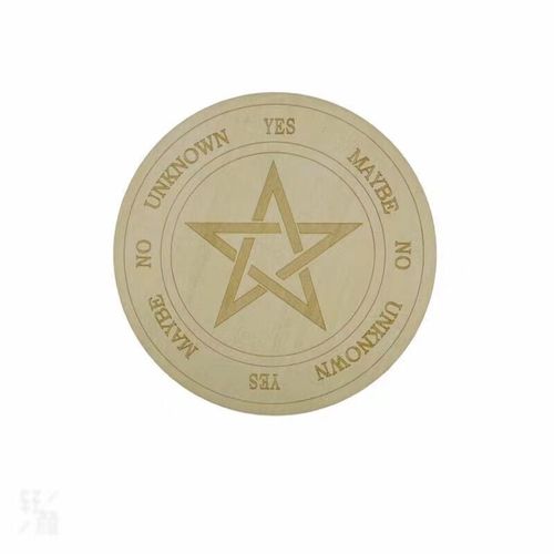 Plaque En Bois Pour La Divination - Pentagramme