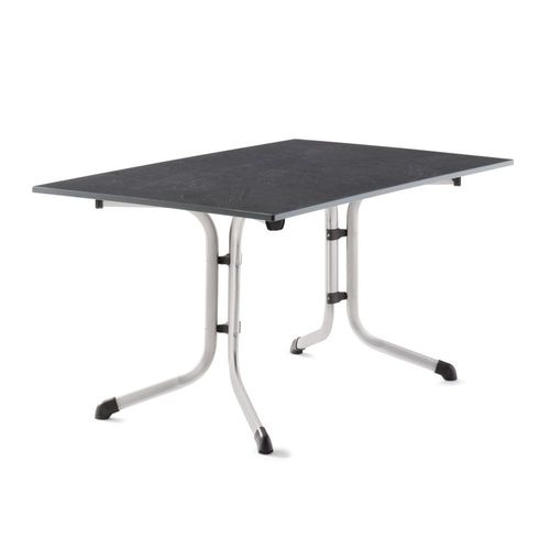 Table Pliante 140 X 90 Cm, Plateau Vivodur® Anthracite, Structure Gris Clair