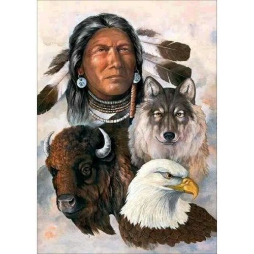 Peinture Par Numero Indien Americain Aigle Loup Peinture En Diamant 5d Strass Complet Diy Bricolage Kits Broderie Au Poi Rakuten