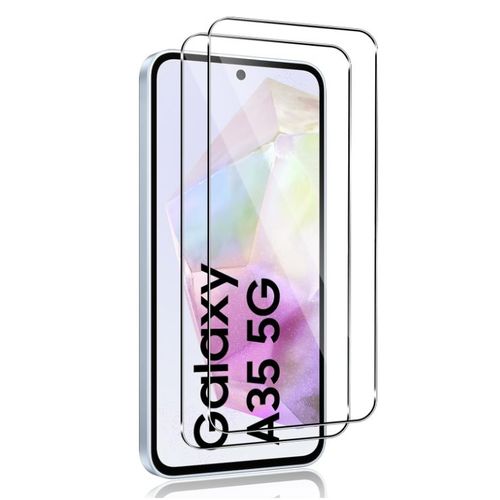 Hqselection® Lot De 2 Verre Trempé Pour Samsung Galaxy A35 5g .Film De Protection D'écran Transparent - Anti Rayures - Ultra Résistant Dureté 9h