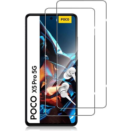 Hqselection® Lot De 2 Verre Trempé Pour Xiaomi Poco X5 Pro 5g (6.67").Film De Protection D'écran Transparent - Anti Rayures - Ultra Résistant Dureté 9h