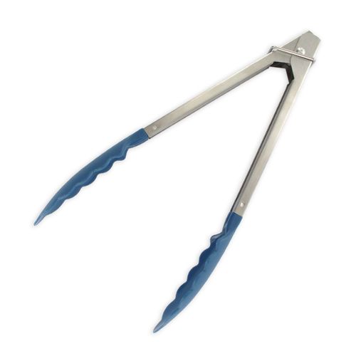 Fackelmann 670426 Pince De Cuisine, Pince À Servir De Cuisine, Pince Pour Servir, Plastique, Acier Inoxydable, Bleu, 23,5 X 3,3 X 4 Cm