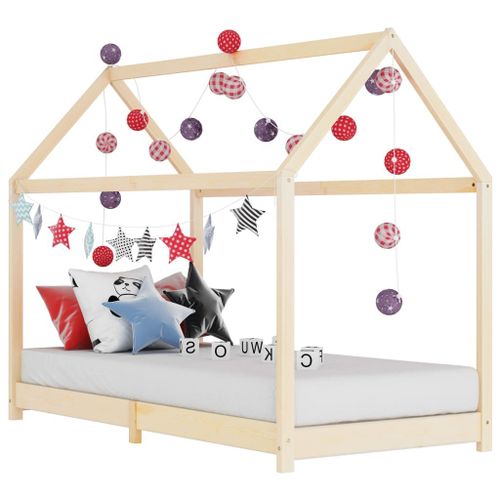 Vidaxl Cadre De Lit D'enfant Bois De Pin Massif 80x160 Cm