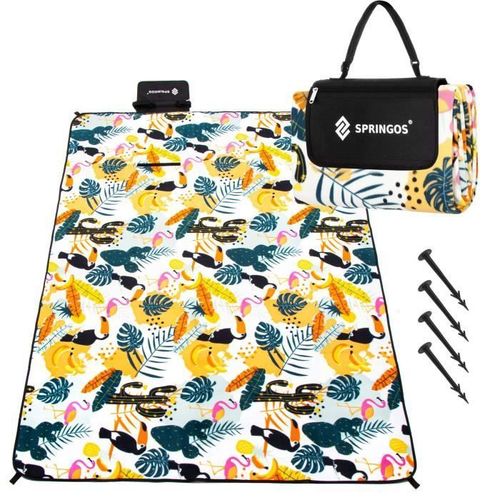 Springos® Couverture De Pique-Nique 200 X 200 Cm, Tapis De Siège, Tapis De Sol En Aluminium, Ancre Au Sol