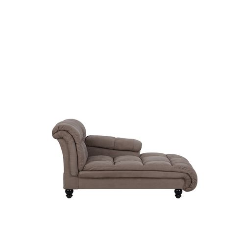 Chaise Longue En Tissu Taupe Lormont