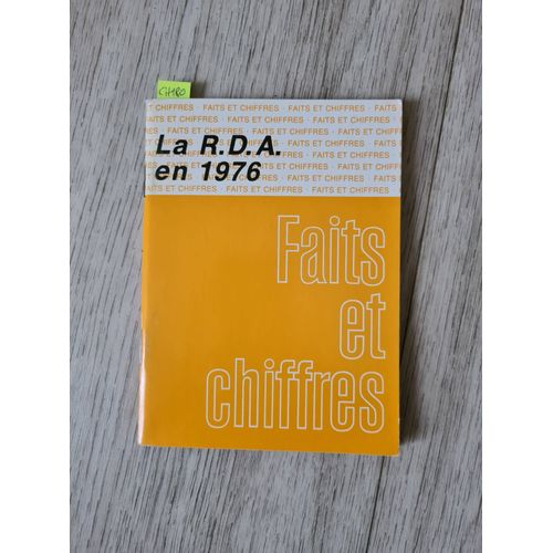 Faits Et Chiffres La R.D.A En 1976