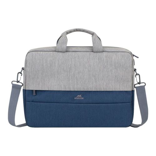 Riva Case 75 series 7532 - Sacoche pour ordinateur portable - 15.6" - gris, bleu foncé