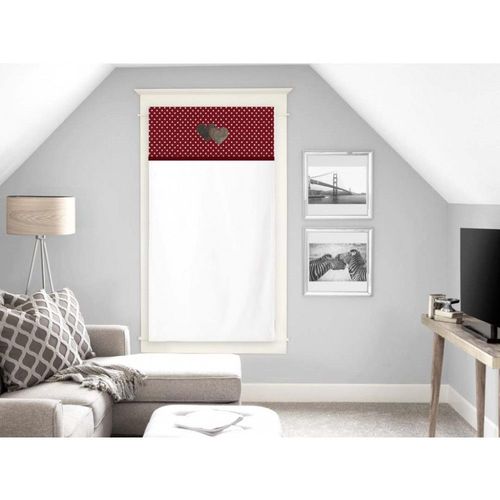 Brise Bise Pur Coton 60x120 Cm Love Rouge, Par Soleil D'ocre