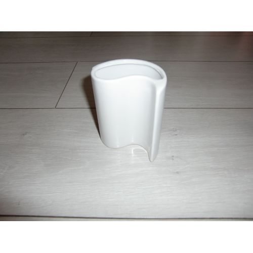 Petit vase "Virgule blanche"