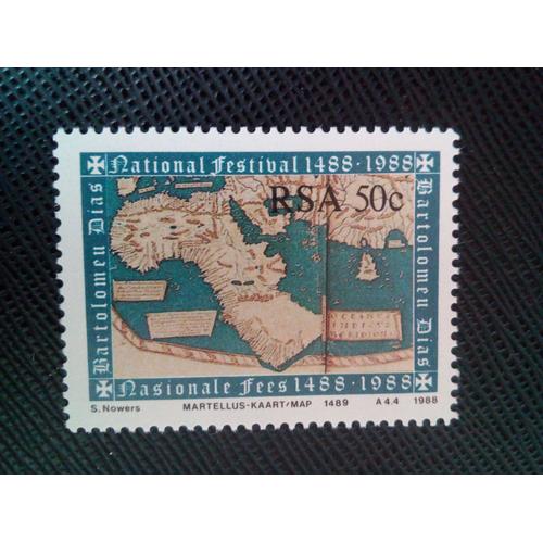 Timbre Afrique Du Sud Yt 641 500e Anniversaire Du Voyage De Bartholomee Dias En Afrique 1988 ( 091204 )