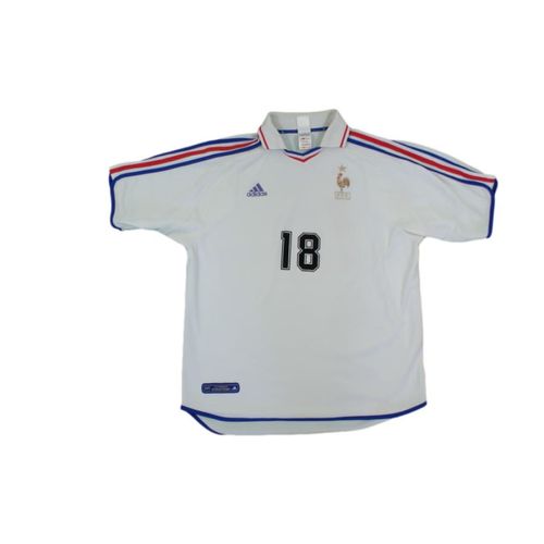 Maillot De Football Vintage Extérieur Equipe De France N°18 2000-2001
