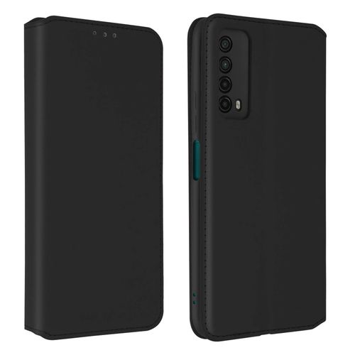 Housse Huawei P Smart 2021 Étui Folio Portefeuille Fonction Support Noir