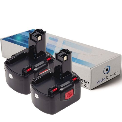 Lot de 2 batteries pour Bosch GLI 12V - Visiodirect - lampe 3000mAh 12V - Visiodirect -