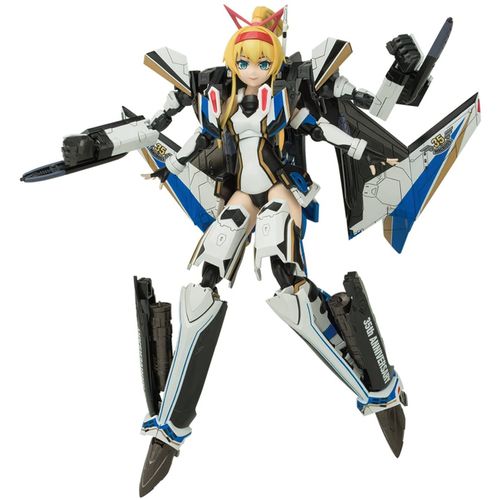 Aoshima Culture Teaching Materials Company Vfg Macross Delta Vf-31j Siegfried 35th Anniversary Color-Coded Plastic Model Mc-02 [Import Japonais]