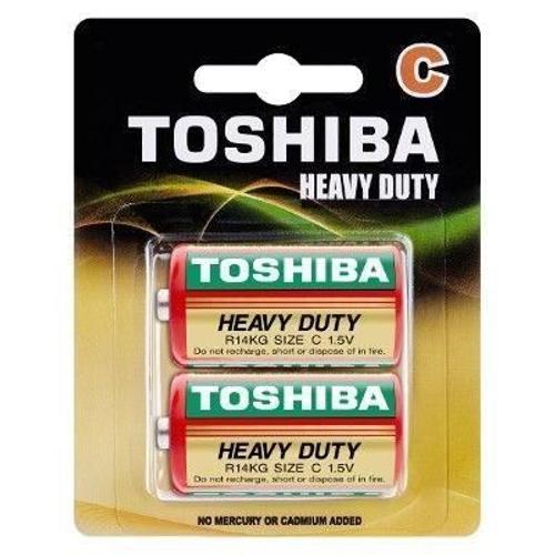 2 Piles Toshiba Heavy Duty C LR14 Baby