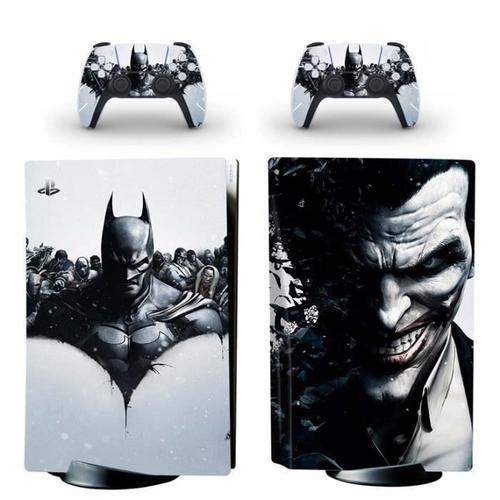 Sticker PS5,Skin pour PS5 Playstation 5 avec Lecteur Optique Console et 2  Contrôleurs - Batman