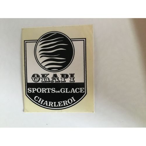 Autocollant Okapi Sports De Glace Charleroi ( 9 X 11 Cm )