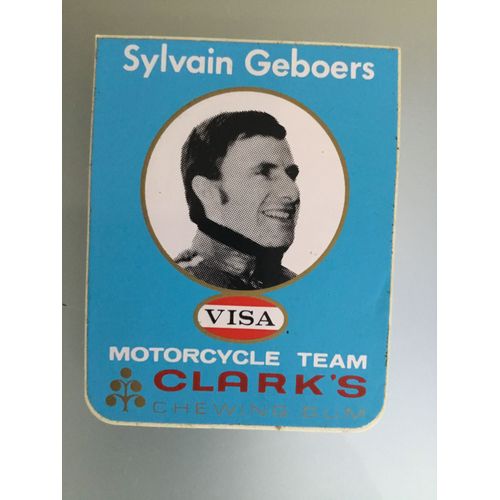 Autocollant Sylvain Geboers Motorcycle Team ( 10 X 7 Cm )