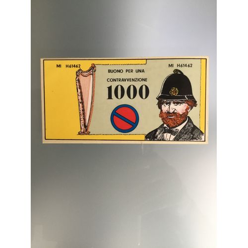 Autocollant Buono Per Una Contravenzione 1000 ( 13 X 6 Cm )