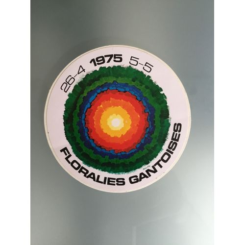 Autocollant Floralies Gantoises 1975 ( 11 X 11 Cm )