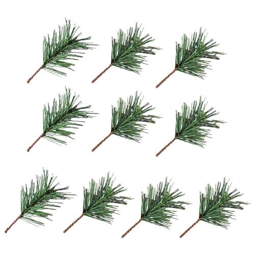 10pc Pin Aiguille Artificielle Pvc Fausse Plante Simulation Pin Branche Pour Arbre De Noël Décoration Accessoires Bricolage Plante Artificielle