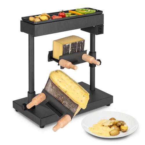 Klarstein Appenzell Xl Machine Á Raclette Traditionnelle Avec Grill 600 W , Thermostat , 2 Supports Á Fromage