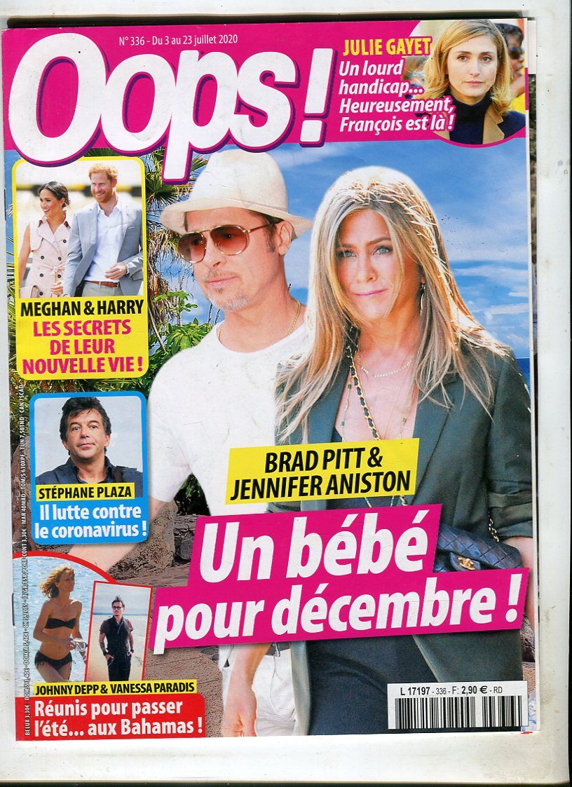 Oops N 336 Brad Pitt Jennifer Aniston Un Bebe Pour Decembre Rakuten