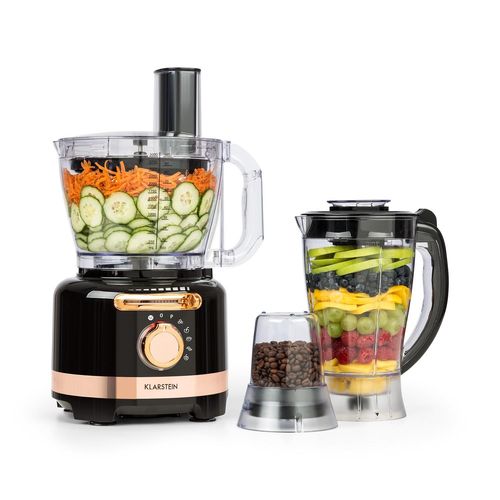 Klarstein Luca Blender Mixeur Sur Pied Multifonction 3 Litres , Puissance 1000w , Fonction Extracteur De Jus , Nombreux Accessoires , Sans Bpa - Noir