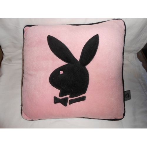 Coussin Carré Play Boy Rose Et Noir
