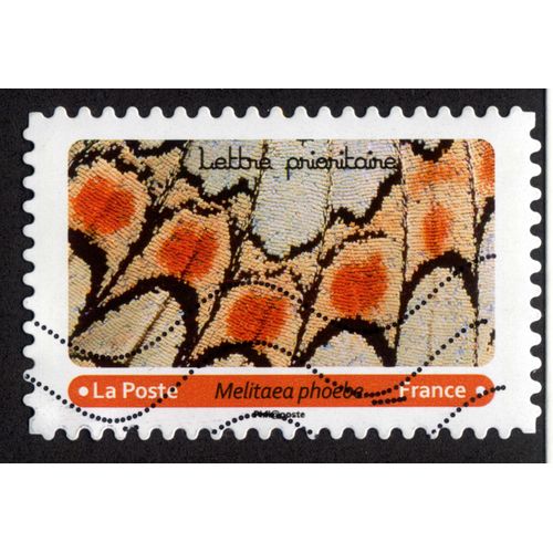 Timbre Melitaea Phoebe.Ailes De Papillon.Lettre Prioritaire.La Poste.France.