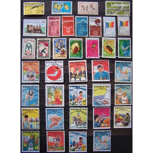 Lot De 53 Timbres Du Tchad