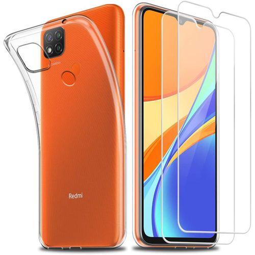 Coque Silicone Tpu Transparente + 2 Verres Trempes Pour Xiaomi Redmi 9c Little Boutik®