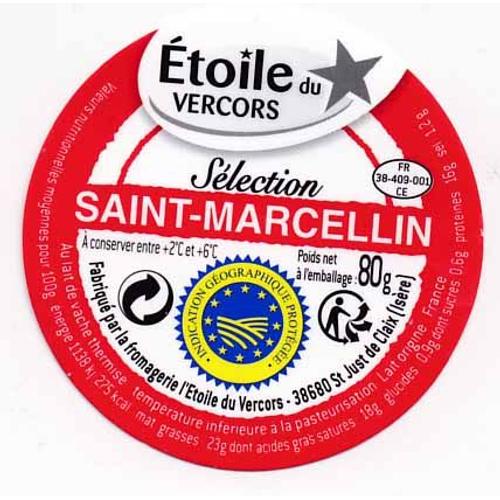 Etiquette De Fromage - Sélection Saint Marcellin L'étoile Du Vercors