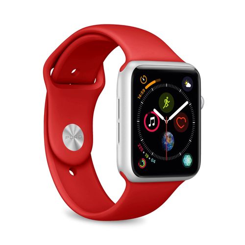 Puro Icon - Kit De Sangles Pour Montre Intelligente - Rouge - Pour Apple Watch Hermès Series 7, Hermès Series 9, Nike Series 7, Series 10, Series 8, Series 9