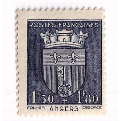 Timbre Armoirie Villes De France Angers 1942 N° 558 Yvert Et Tellier