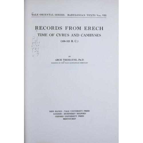 Records From Erech, Time Of Cyrus And Cambyses (538-521 B. C.)