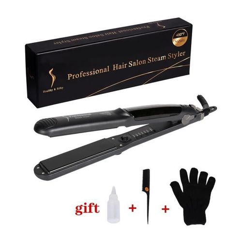 455f Professionnel Vapeur Défriser Les Cheveux En Céramique Vapeur Style Salon Fers À Lisser Vapeur D 'eau Culer Cheveux Fer Plat