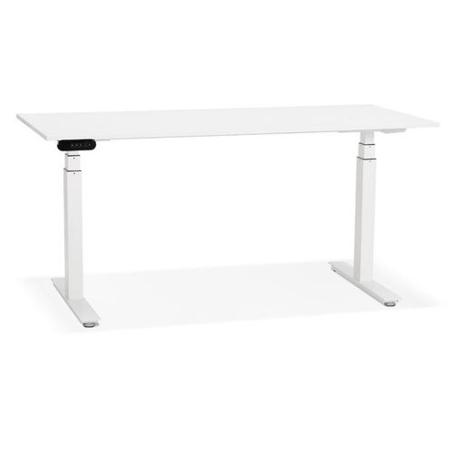 Paris Prix - Bureau Design Réglable "Électrique" 160cm Blanc